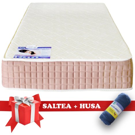 Set Saltea SuperOrtopedica Lux Saltex 900x2000 + Husa cu elastic