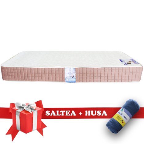 Set Saltea SuperOrtopedica Lux Saltex 900x2000 + Husa cu elastic